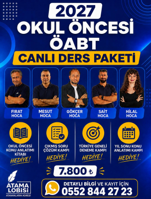 2027 Okul Öncesi Öabt